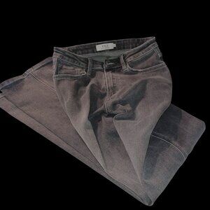 Vici Los Angeles Gray Straight Wide Baggy Leg Wash Denim Jeans Womens Sz 27/4